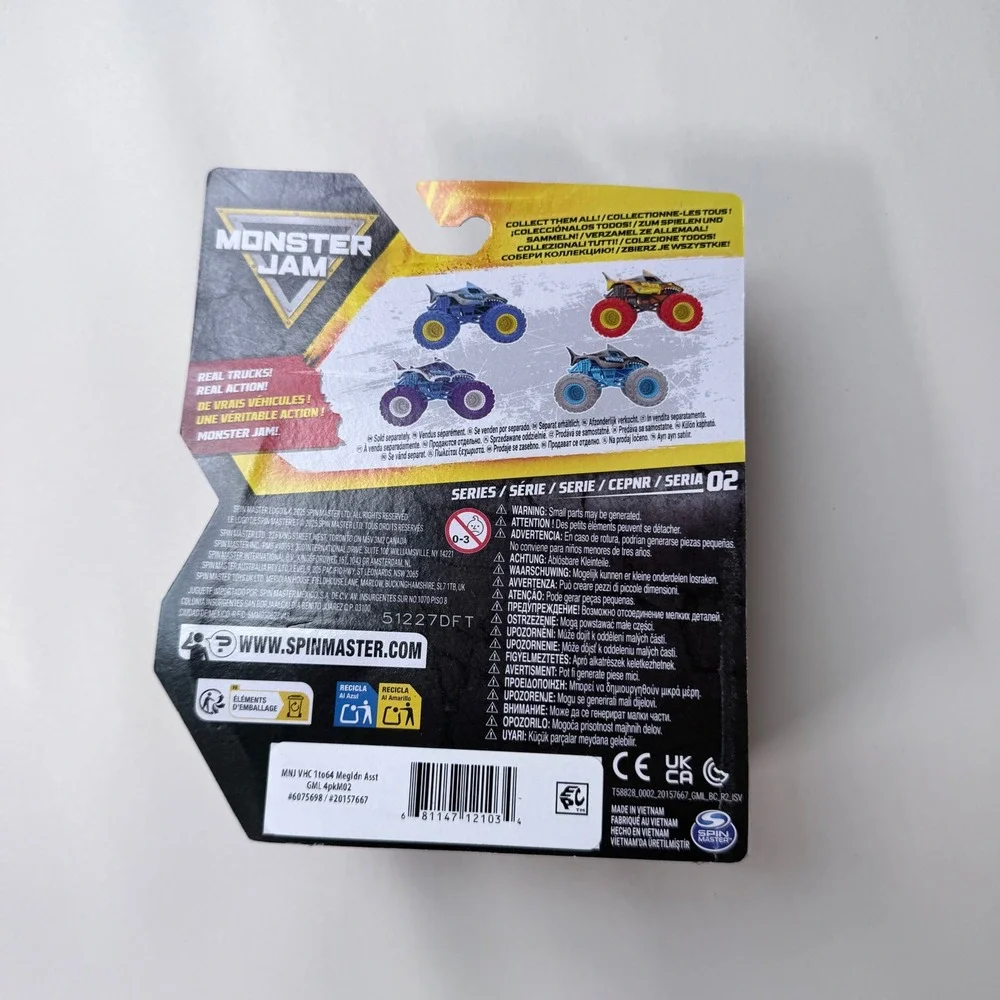 Monster‎ Jam Megalodon Monster Truck Series 02 Blue Shark Die-Cast Spin Master